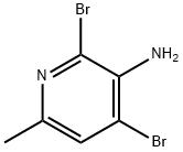 3-Amino-2,4-dibromo-6-picoline Struktur