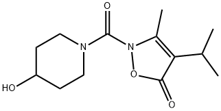 4-Piperidinol,  1-[[3-methyl-4-(1-methylethyl)-5-oxo-2(5H)-isoxazolyl]carbonyl]-  (9CI) Struktur