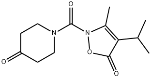 4-Piperidinone,  1-[[3-methyl-4-(1-methylethyl)-5-oxo-2(5H)-isoxazolyl]carbonyl]- Struktur