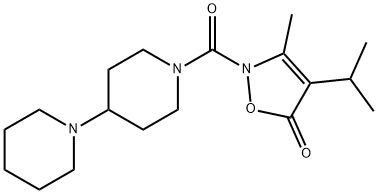 1,4-Bipiperidine,  1-[[3-methyl-4-(1-methylethyl)-5-oxo-2(5H)-isoxazolyl]carbonyl]-  (9CI) Struktur