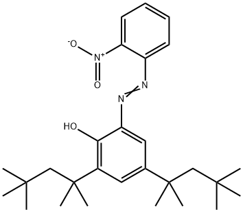 2-[(2-Nitrophenyl)azo]-4,6-bis(1,1,3,3-tetramethylbutyl)phenol Struktur