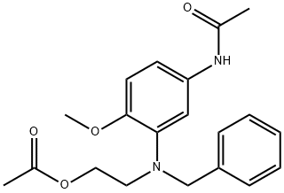 2-((5-acetamido-2-methoxyphenyl)(benzyl)amino)ethylacetate Struktur