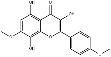 3,5,8-trihydroxy-7,4'-dimethoxyflavone Struktur