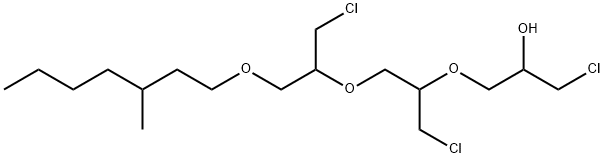 1-Chloro-3-[2-chloro-1-[[2-chloro-1-[[(3-methylheptyl)oxy]methyl]ethoxy]methyl]ethoxy]-2-propanol Struktur