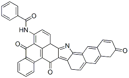 N-[(5,13,17,18-Tetrahydro-5,13,18-trioxoanthra[1,9-ab]naphtho[2,3-i]carbazol)-6-yl]benzamide Struktur