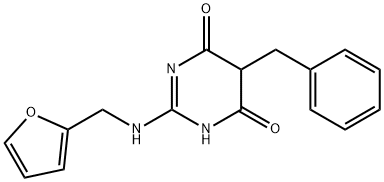 5-Benzyl-2-(furfurylamino)pyrimidine-4,6(1H,5H)-dione Struktur