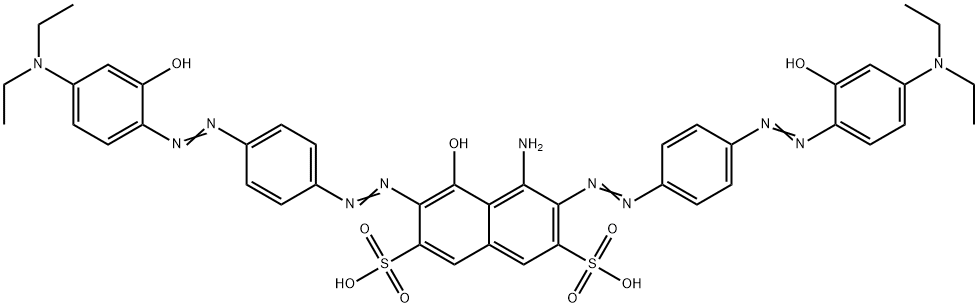 4-Amino-3,6-bis[[4-[[4-(diethylamino)-2-hydroxyphenyl]azo]phenyl]azo]-5-hydroxy-2,7-naphthalenedisulfonic acid Struktur