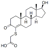 4-(carboxymethylmercapto)testosterone Struktur