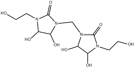 1,1'-Methylenebis[4,5-dihydroxy-3-(2-hydroxyethyl)-2-imidazolidinone] Struktur