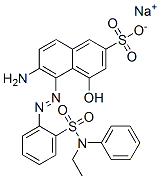 sodium 6-amino-5-[[2-[(ethylphenylamino)sulphonyl]phenyl]azo]-4-hydroxynaphthalene-2-sulphonate Struktur