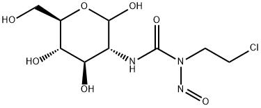 2-((3-chloroethyl)-3-nitrosoureido)glucopyranose Struktur