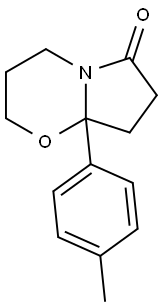 8a-(4-Methylphenyl)-3,4,8,8a-tetrahydro-2H-pyrrolo[2,1-b][1,3]oxazin-6(7H)-one Struktur