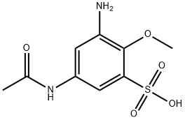 5-acetamido-3-amino-2-methoxybenzenesulphonic acid Struktur