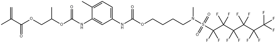 2-[[[[2-methyl-5-[[[4-[methyl[(tridecafluorohexyl)sulphonyl]amino]butoxy]carbonyl]amino]phenyl]amino]carbonyl]oxy]propyl methacrylate Struktur