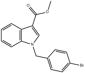 1H-INDOLE-3-CARBOXYLIC ACID, 1-[(4-BROMOPHENYL)METHYL]-, METHYL ESTER Struktur