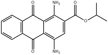 1-methylethyl 1,4-diamino-9,10-dihydro-9,10-dioxoanthracene-2-carboxylate Struktur