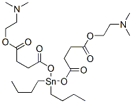 2-(dimethylamino)ethyl 11,11-dibutyl-2-methyl-6,9,13-trioxo-5,10,12-trioxa-2-aza-11-stannahexadecan-16-oate Struktur