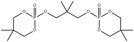 2,2'-[(2,2-dimethylpropane-1,3-diyl)bis(oxy)]bis[5,5-dimethyl-1,3,2-dioxaphosphorinane] 2,2'-dioxide Struktur