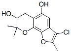 (-)-3-Chloro-7,8-dihydro-2,8,8-trimethyl-6H-furo[3,2-h][1]benzopyran-5,7-diol Struktur