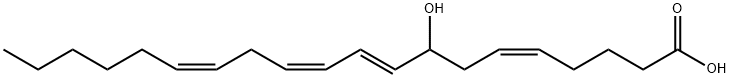 (5E,9Z,11Z,14Z)-8-hydroxyicosa-5,9,11,14-tetraenoic acid Struktur