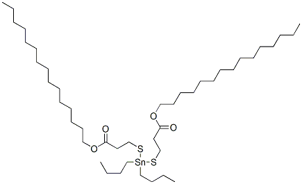 dipentadecyl 3,3'-[(dibutylstannylene)bis(thio)]dipropionate Struktur