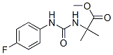 methyl 2-[(4-fluorophenyl)carbamoylamino]-2-methyl-propanoate Struktur