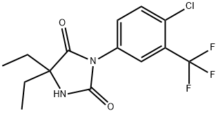 Hydantoin, 3-(4-chloro-alpha,alpha,alpha-trifluoro-m-tolyl)-5,5-diethy l- Struktur