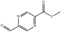 Pyrazinecarboxylic acid, 5-formyl-, methyl ester (9CI) Struktur