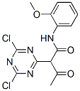 alpha-acetyl-4,6-dichloro-N-(2-methoxyphenyl)-1,3,5-triazin-2-acetamide Struktur