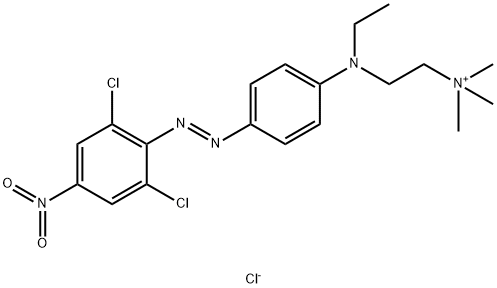 [2-[[4-[(2,6-dichloro-4-nitrophenyl)azo]phenyl]ethylamino]ethyl]trimethylammonium chloride Struktur