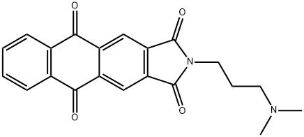 2-[3-(Dimethylamino)propyl]-1H-naphth[2,3-f]isoindole-1,3,5,10(2H)-tetrone Struktur