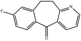 8-FLUORO-10,11-DIHYDRO-BENZO[4,5]CYCLOHEPTA[1,2-B]PYRIDIN-5-ONE Struktur