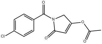 [1-(4-chlorobenzoyl)-5-oxo-2H-pyrrol-3-yl] acetate Struktur