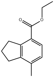 2,3-Dihydro-7-methyl-1H-indene-4-carboxylic acid ethyl ester Struktur