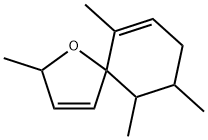 2,6,9,10-tetramethyl-1-oxaspiro[4.5]deca-3,6-diene Struktur