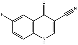 6-Fluoro-4-hydroxyquinoline-3- carbonitrile Struktur