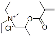 diethylmethyl[2-[(2-methyl-1-oxoallyl)oxy]propyl]ammonium chloride Struktur