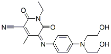 5-[[4-[bis(2-hydroxyethyl)amino]phenyl]imino]-1-ethyl-1,2,5,6-tetrahydro-4-methyl-2,6-dioxonicotinonitrile Struktur