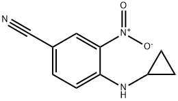 4-(Cyclopropylamino)-3-nitrobenzonitrile Struktur