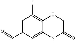 8-fluoro-3-oxo-3,4-dihydro-2H-1,4-benzoxazine-6-
carbaldehyde Struktur