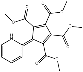 5-[Pyridin-2(1H)-ylidene]-1,3-cyclopentadiene-1,2,3,4-tetracarboxylic acid tetramethyl ester Struktur