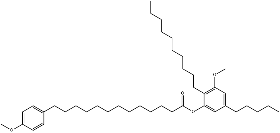 13-(4-Methoxyphenyl)tridecanoic acid 2-decyl-3-methoxy-5-pentylphenyl ester Struktur