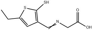 Glycine, N-[(5-ethyl-2-mercapto-3-thienyl)methylene]- (9CI) Struktur