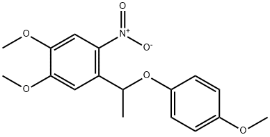 1,2-Dimethoxy-4-[1-(4-methoxyphenoxy)ethyl]-5-nitrobenzene Struktur