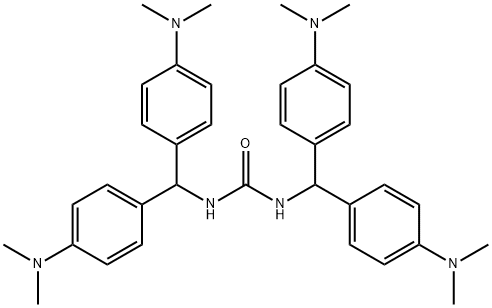 1,3-bis[bis[4-(dimethylamino)phenyl]methyl]urea Struktur