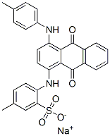 sodium 4-[[9,10-dihydro-9,10-dioxo-4-(p-tolylamino)-1-anthryl]amino]toluene-3-sulphonate Struktur