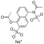 5-[Acetyl(methylsulfonyl)amino]-1-(acetyloxy)-2-naphthalenesulfonic acid sodium salt Struktur