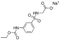 N-[[3-[(Ethoxycarbonyl)amino]phenyl]sulfonyl]glycine sodium salt Struktur