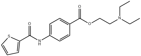 Benzoic acid,4-[(2-thienylcarbonyl)amino]-,2-(diethylamino)ethyl ester Struktur