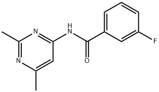 Benzamide, N-(2,6-dimethyl-4-pyrimidinyl)-3-fluoro- (9CI) Struktur